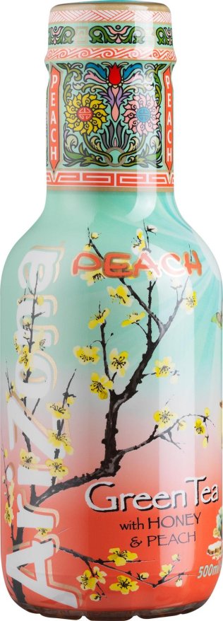 AriZona Green Tea Peach, PET EW 50cl x6