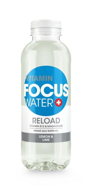 Focuswater Lemon & Lime EW, Reload 50cl x12