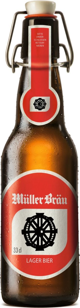 Müller Bräu Lager Bügel, MW 33cl x20