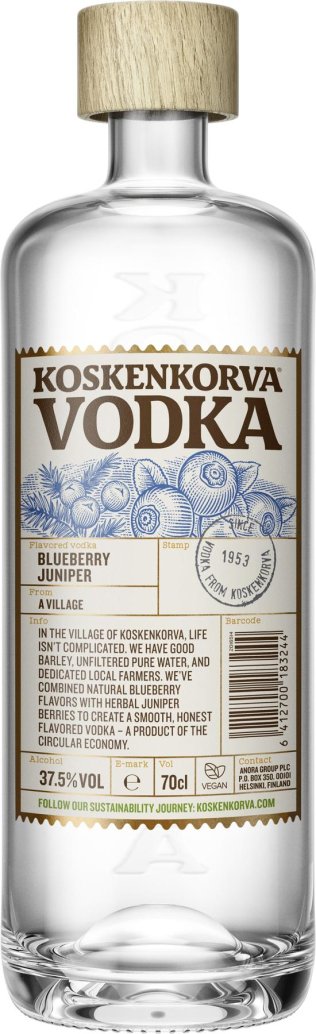 Vodka Koskenkorva, Blueberry Juniper 70cl