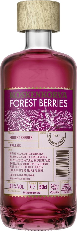 Vodka Koskenkorva, Forest Berries Likör 50cl