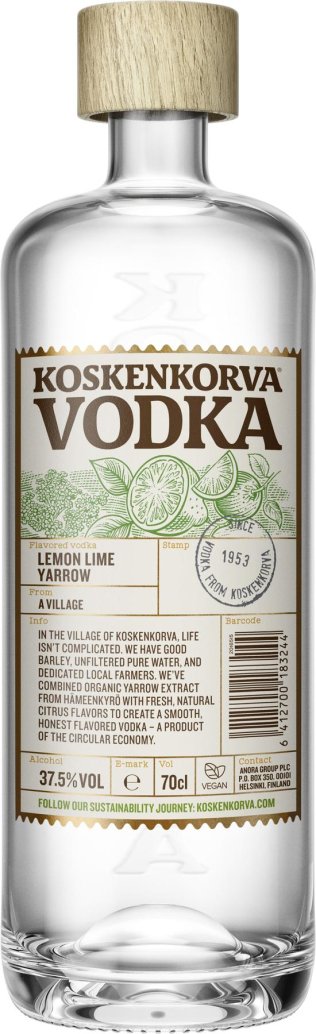 Vodka Koskenkorva, Lemon Lime Yarrow 70cl