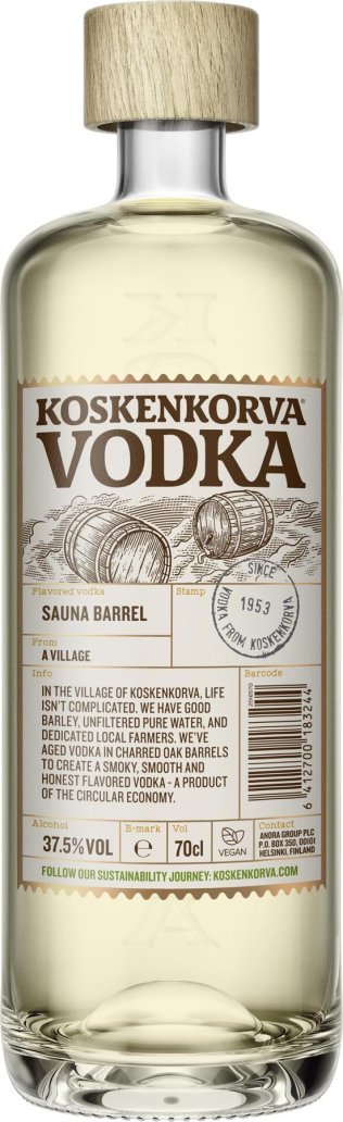 Vodka Koskenkorva, Sauna Barrel 70cl