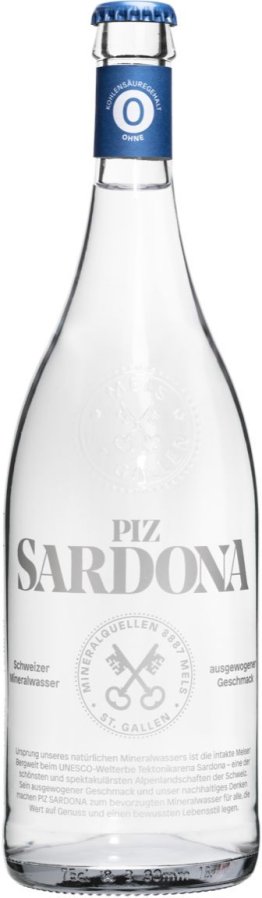 Piz Sardona Mineralwasser 0 ohne Co2 MW 75cl 12x