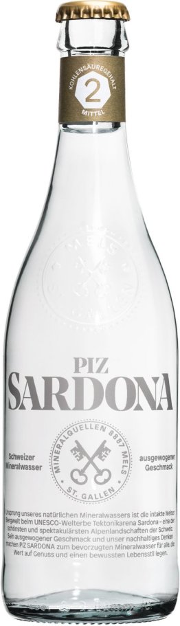 Piz Sardona Mineralwasser 2 mittel Co2 MW 40cl 20x