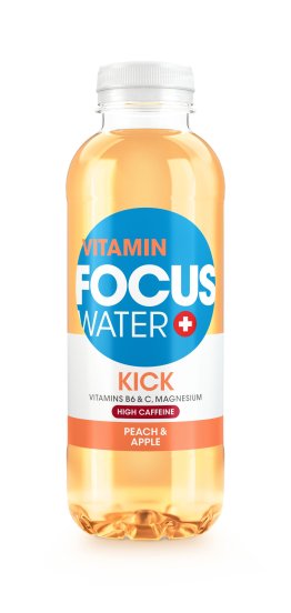 Focuswater Pfirsich & Apfel, EW Kick 50cl x12