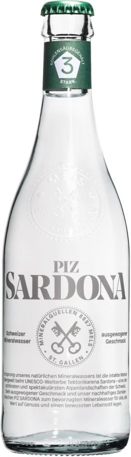 Piz Sardona Mineralwasser 3, stark Co2 MW 40cl x20