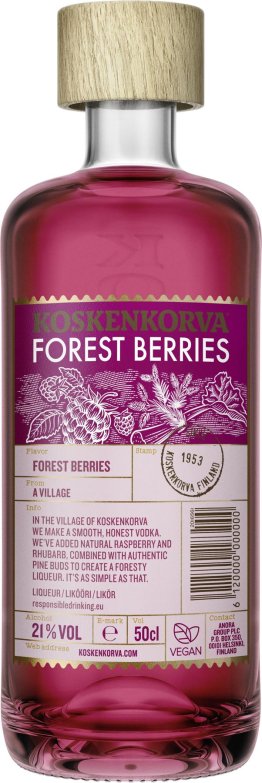 Vodka Koskenkorva, Forest Berries Likör 50cl
