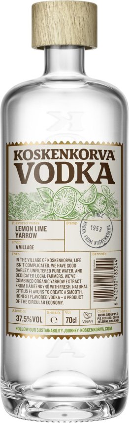 Vodka Koskenkorva, Lemon Lime Yarrow 70cl