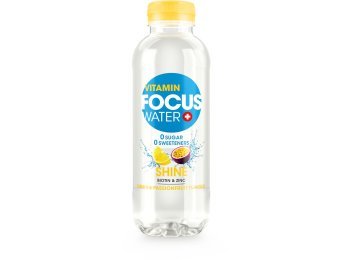 Focuswater Zitrone & Passion, Shine EW Zero Zucker 50cl x12